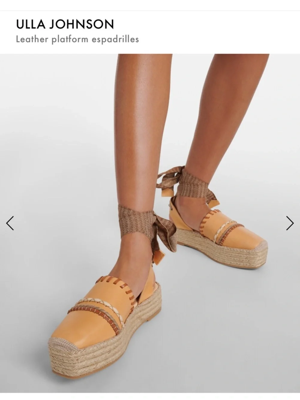 Ulla Johnson Leather platform espadrilles NWT SIZE 38